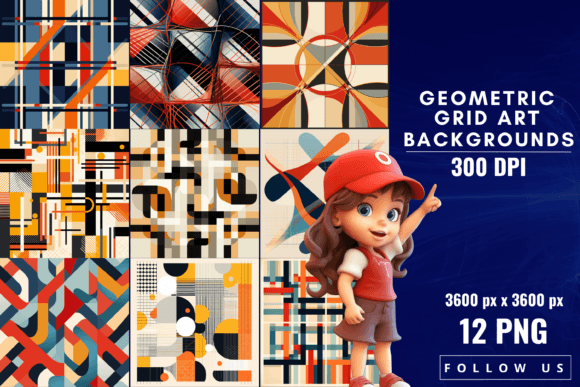 Download Geometric Grid Art Backgrounds - Grid Collection