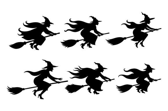 Download Witch on Broomstick Vector Illustration - Illustration Collection