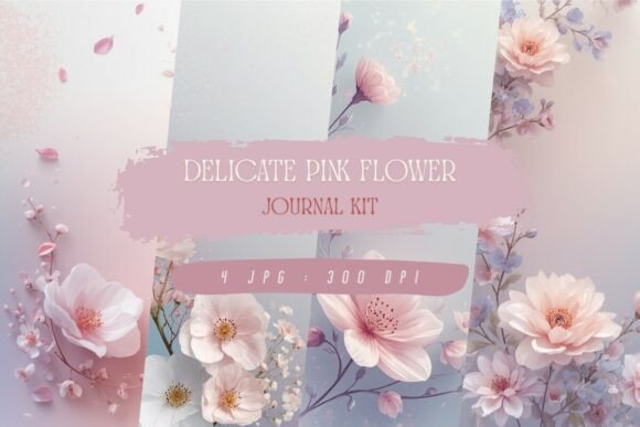 Download Delicate Pink Flower Journal Kit - Delicate Collection
