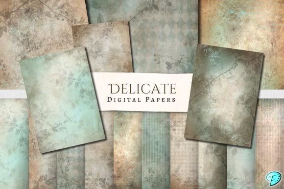 Download Delicate Digital Printable Papers - Delicate Collection