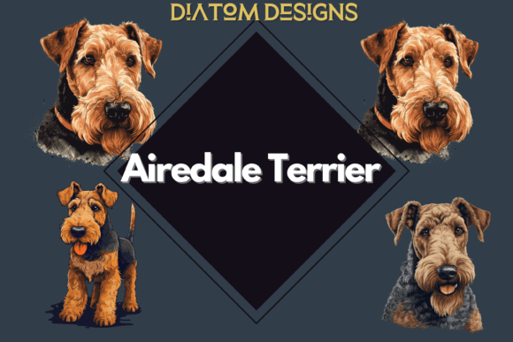 Download Airedale Terrier Digital Illustrations - Illustration Collection