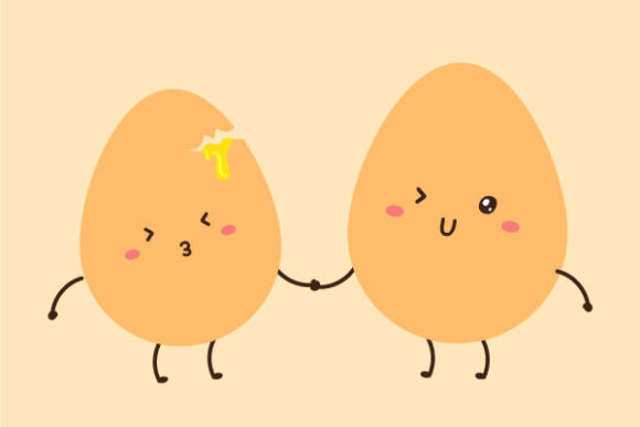 Download Set of Cute Egg Crack Illustration - Illustration Collection