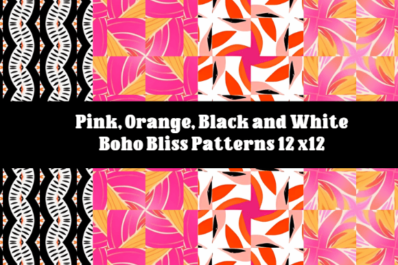 Download Pink, Orange, Black and White Boho Bliss - Premium Resources