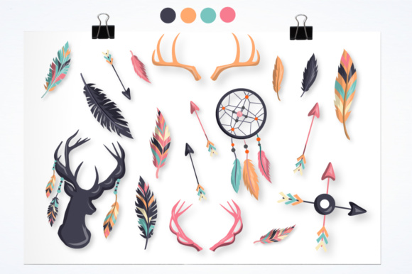 Download Boho Deer Graphics and Illustrations - Illustration Collection