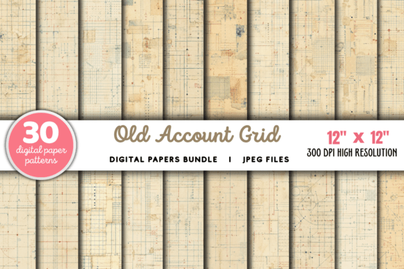 Download Old Account Grid Sheet Pattern Bundle - Grid Collection
